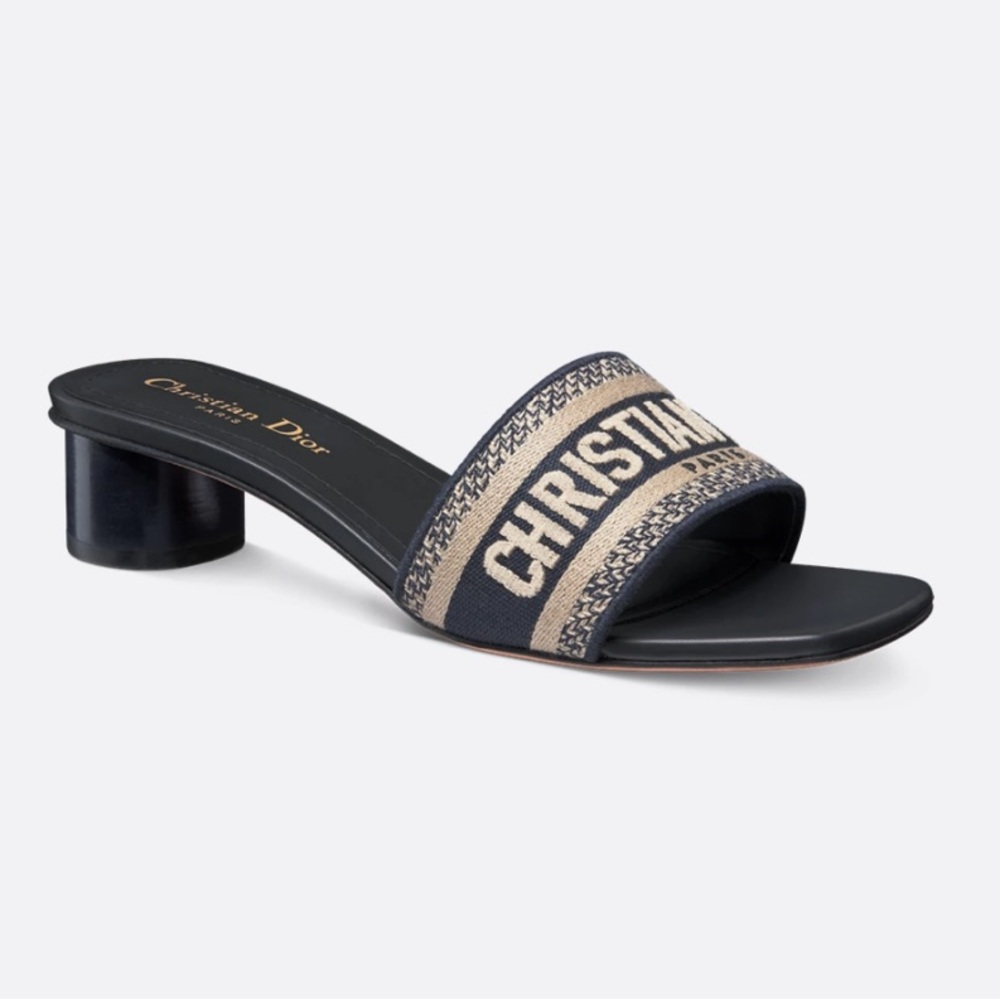 Christian Dior Dway Heeled Slide - Size 40